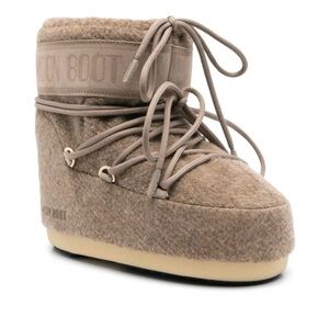 Moon Boot Icon Low Sand Brown Felt Snow Boots 10-11.5US